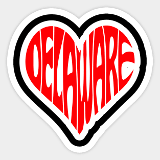 I LOVE DELAWARE Sticker